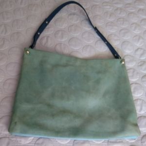 Suede large over the shoulder purse